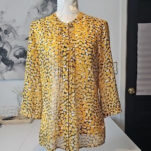 Yellow Polka Dot Women's Top